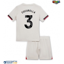 Otroški Nogometni dresi Chelsea Marc Cucurella #3 Gostujoči 2025-26 Kratek Rokav (+ Kratke hlače)